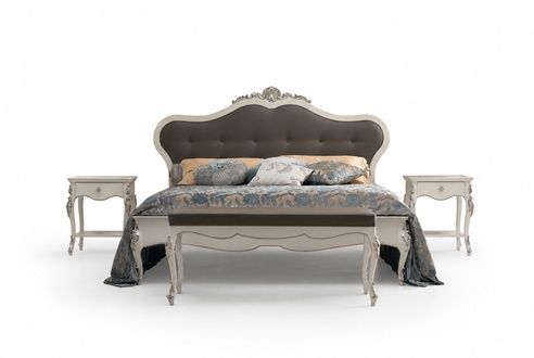 Bett 2x Nachttische Luxus Betten MÃ¶bel 4tlg Holz Klassisch Schlafzimmer