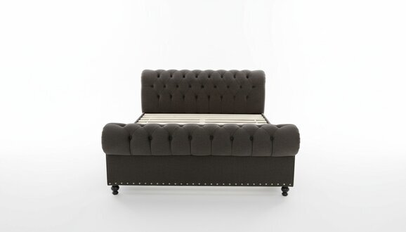 Bett Chesterfield Design Luxus Hotel Betten Leder 180x200cm Schlaf Zimmer
