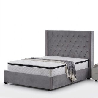 Bett Chesterfield Polsterbett Luxus Schlafzimmer Design Textil Betten Leder