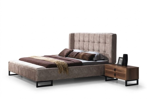 Bett Doppelbett Betten MÃ¶bel Einrichtung Schlafzimmer Design Stoff