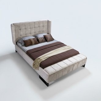 Bett Doppelbett MÃ¶bel Einrichtung Schlafzimmer Design Stoff Textil