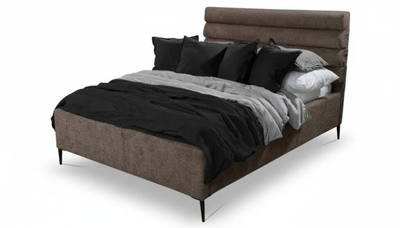 Bett Doppelbett Schlafzimmer 180Ñm Matratze Braun moderner Stil Hochwertig