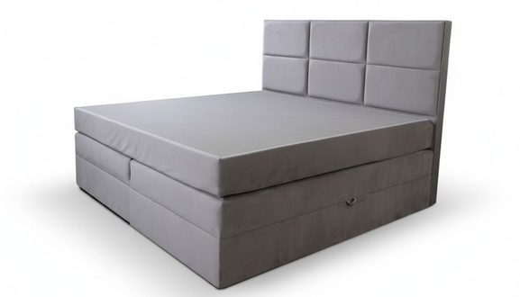 Bett Doppelbett Schlafzimmer 180Ñm Matratze Grau moderner Stil Hochwertig