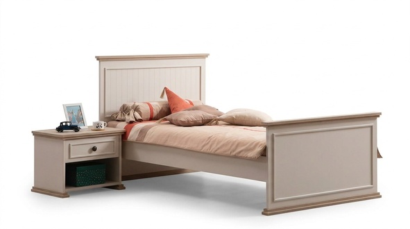 Bett Einzelbett Nachttisch Schlafzimmer 2tlg. Modern Luxus MÃ¶bel Neu