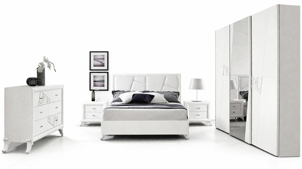 Bett Moodern Betten Luxus Bettrahmen Doppel Holz Bettgestelle Schlafzimmer WeiÃ