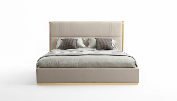 Bett MÃ¶bel Beige Schlafzimmer MÃ¶bel Design Betten Luxus MÃ¶bel Modern Holz Neu