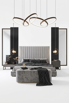 Bett MÃ¶bel Grau Schlafzimmer MÃ¶bel Design Betten Luxus MÃ¶bel Modern Holz