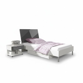 Bett + Nachttisch - Kinderzimmer Schlafzimmer MÃ¶bel Betten 2tlg. Set