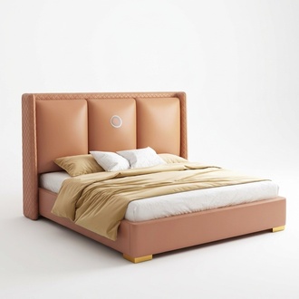 Bett Orange Schlafzimmer Design MÃ¶bel Moderne Luxus Betten Bettgestell