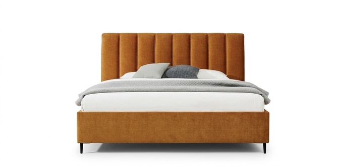 Bett Orange Schlafzimmer Polster MÃ¶bel Textil Moderner Stil Betten