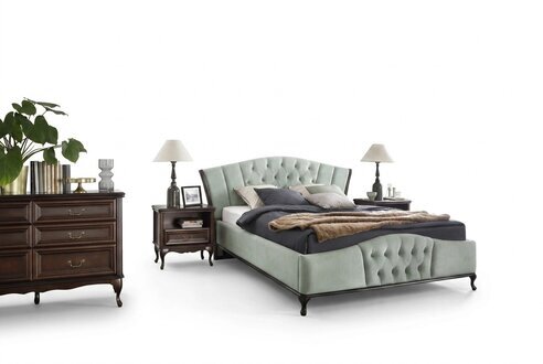 Bett Schlafzimmer Set Chesterfield Luxus Betten MÃ¶bel 2x Nachttisch 3tlg