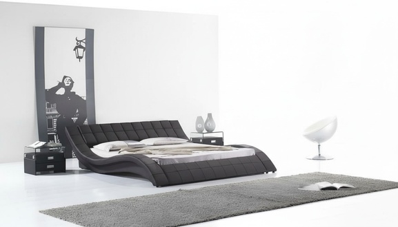 Bett Schwarz Schlafzimmer JV MÃ¶bel LiegeflÃ¤che 180x200 Schlafzimmer Kunstleder