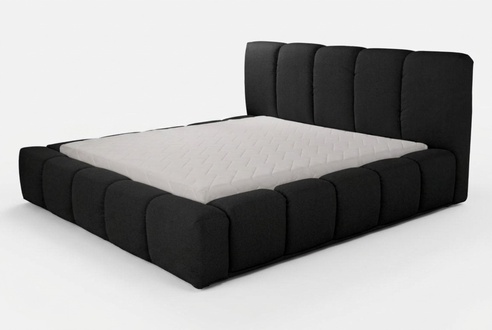 Bett Schwarzes Doppelbett Schlafzimmer HolzmÃ¶bel Design PolstermÃ¶bel Stoff