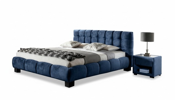 2x Nachttisch Bett Textil 3 tlg. Schlafzimmer Set MÃ¶bel Modern Luxus Betten Neu