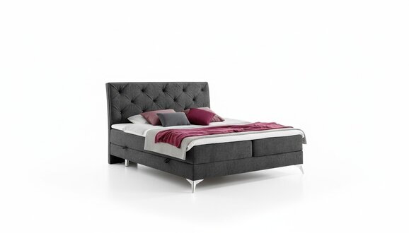 Bett Textil Polster Doppel Design Barock Modern Stil Chesterfield Betten Hotel
