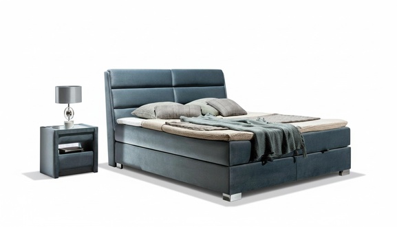 Bett Textil Schlafzimmer Design MÃ¶bel Moderne Luxus Betten Bettgestell Samt Neu