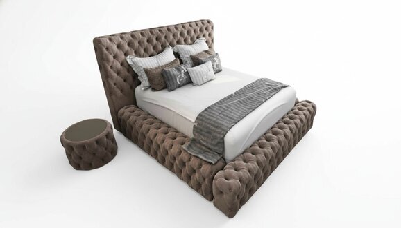 Bett Textil Schlafzimmer MÃ¶bel Luxus Moderne Betten Chesterfield Boxspring Neu