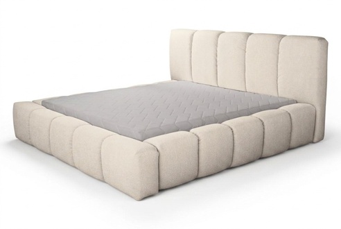 Bett WeiÃes Doppelbett Schlafzimmer HolzmÃ¶bel Design PolstermÃ¶bel Stoff