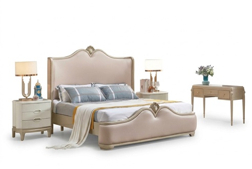 Bettgestell Betten Doppel Bettrahmen Beige Bett MÃ¶bel Doppelbetten