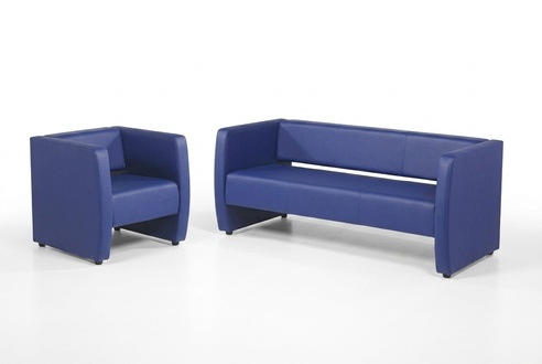 Blaue Komplette Sofagarnitur BÃ¼roeinrichtung Luxus Polstergarnitur 2+1