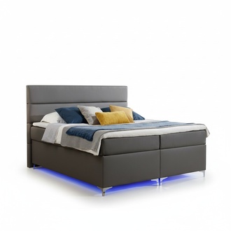 Boxspring Bett Doppelbett Lederbett Betten Polster Schlafzimmer MÃ¶bel 180x200