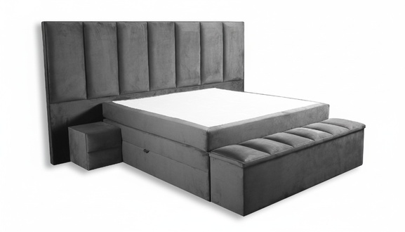 Boxspring Hotel Matratze Schlafzimmer Textil Design Bett Doppel Betten