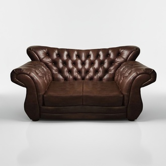 Braun Luxus Sofa Zweisitzer Couch Chesterfield Wohnzimmer PolstermÃ¶bel