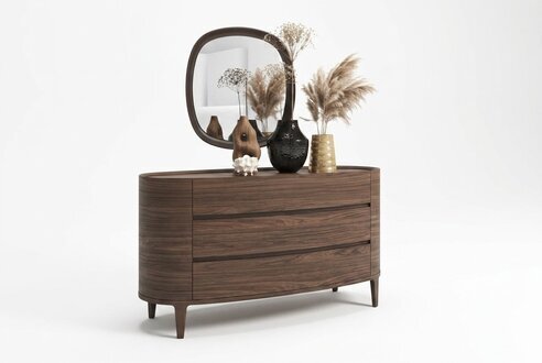 Braune Designer-Kommode im modernen Stil mit Stauraum SchlafzimmermÃ¶bel