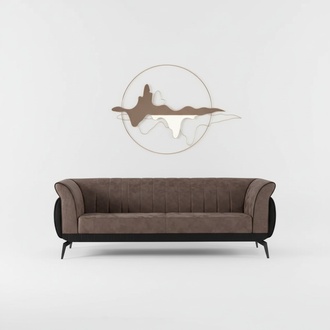 Brauner Dreisitzer Arbeitszimmer Sofa Luxus Designer MÃ¶bel BÃ¼ro Couch
