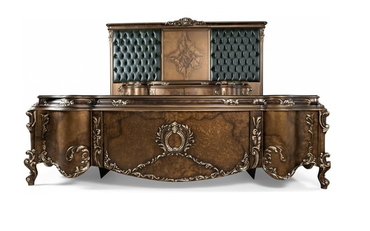 Brauner Holzschreibtisch im eleganten Design fÃ¼r Home Office