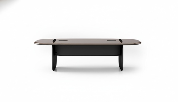 Brauner Holzschreibtisch im eleganten Design fÃ¼r Homeoffice