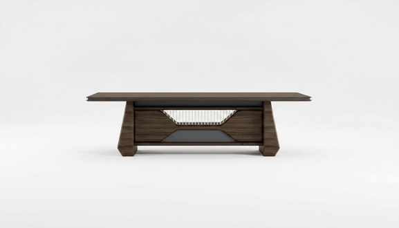 Brauner Konferenztisch Designer BÃ¼rotische Arbeitszimmer Holz MÃ¶bel