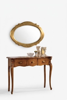 Brauner Konsolentisch Scminktische Schlafzimmer MÃ¶bel Holz Luxus Design
