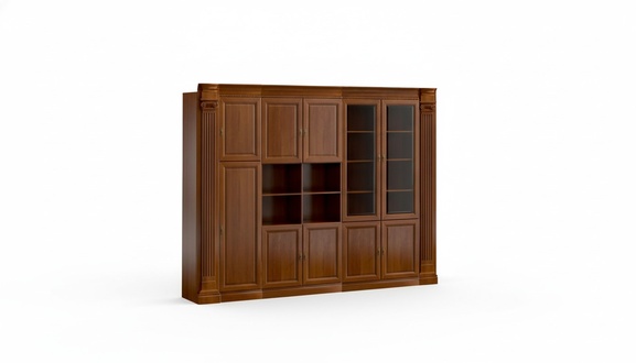Brauner Massivholz BÃ¼roschrank Designer Arbeitszimmer Luxus SchrÃ¤nke