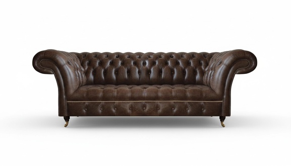 Braunes Chesterfield Ledersofa Wohnzimmer Couchen Designer Robuste MÃ¶bel