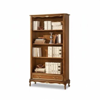 BÃ¼cherregal fÃ¼r das Wohnzimmer Klassische braune MÃ¶bel Holzregale