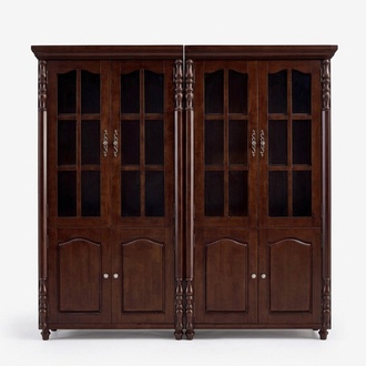 BÃ¼cherregal Vitrinen Schrank Regal Holz Schrank BÃ¼cherschrank MÃ¶bel 2tlg