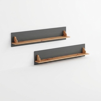 BÃ¼cherregal Wandregal Holz HÃ¤nge Regal Standregal Echtholz Ablage 120*15*25cm