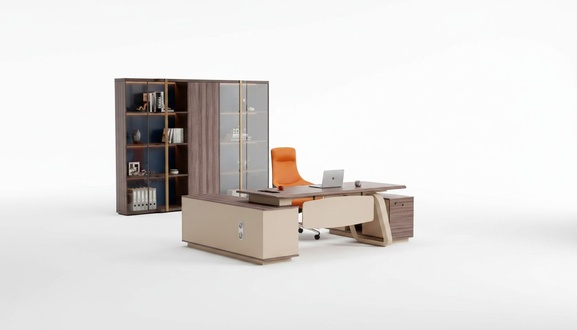 BÃ¼romÃ¶bel Ecke Schreibtisch BÃ¼rotisch Arbeitstisch Tisch Holz Beige