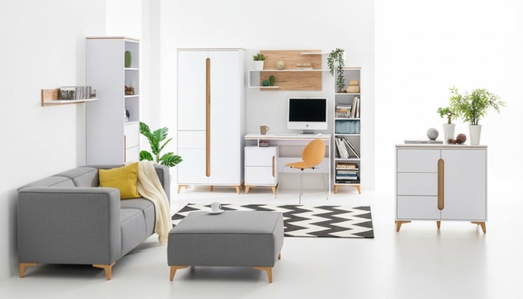 BÃ¼romÃ¶bel komplett Set Regal Kommode Schrank Schreibtisch Holz Garnitur
