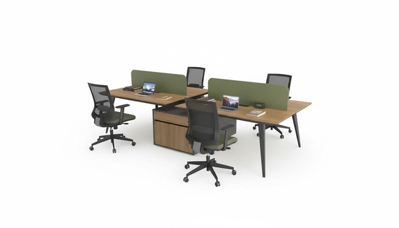 BÃ¼rotisch Arbeitstisch BÃ¼rogruppe fÃ¼r 4 Personen Schreibtische SchreibmÃ¶bel