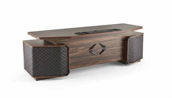 BÃ¼rotisch Schubladen Arbeitszimmer Rechteckig Braun Schwarz Modern Holz