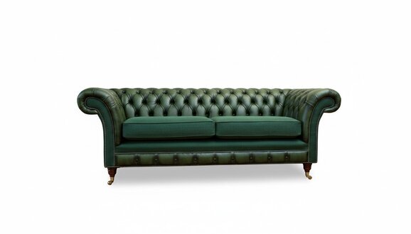 Chesterfield 3Sitzer Leder GrÃ¼n Modern Design Sofa Neu Kreative MÃ¶bel