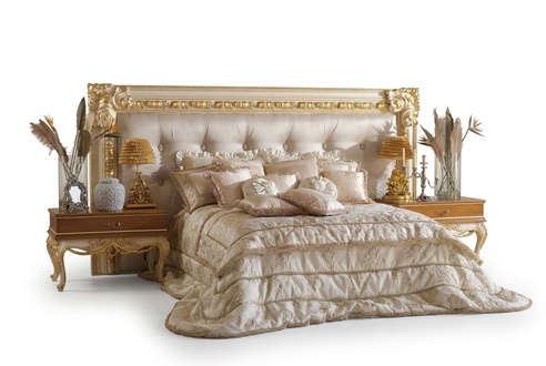 Chesterfield Bett Doppelbett Luxus Betten Poster Holz Italienische MÃ¶bel Neu