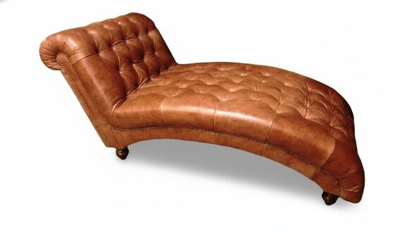 Chesterfield Braun Chaiselongue MÃ¶bel Liege Wohnzimmer Moderne Design