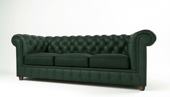 Chesterfield Couch Sofa Polster 3 Sitzer Couchen Sitz Garnitur Sofas GrÃ¼ne