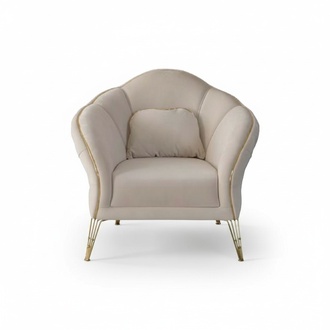Chesterfield Design Beige Sofa Sessel Polster Couch Couchen 1 Sitzer Neu