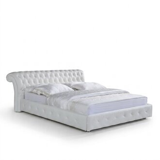 Schlafzimmer Chesterfield Designer Bett Leder Textil Polster 140/160/180/200 cm