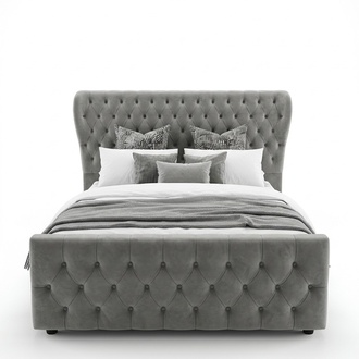 Chesterfield Designer Schlafzimmer Bett Leder Textil Polster 140/160/180/200 cm