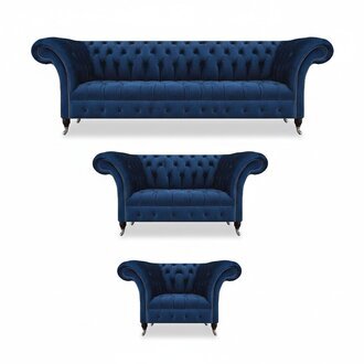 Chesterfield Designer Set 3tlg Wohnzimmer Designer PolstermÃ¶bel Einrichtung